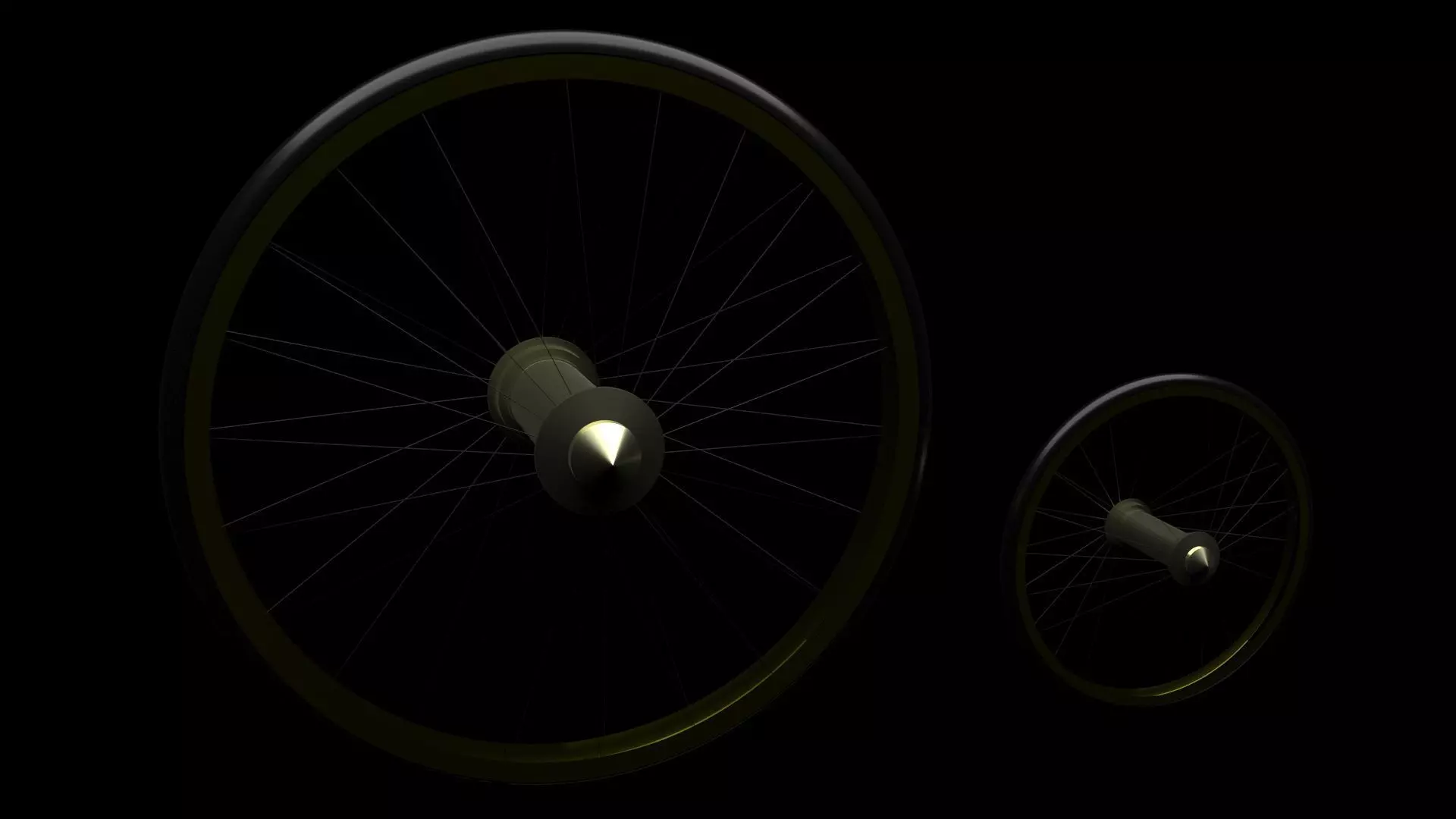 Benz Patent Motorwagen Tires 3D model_9