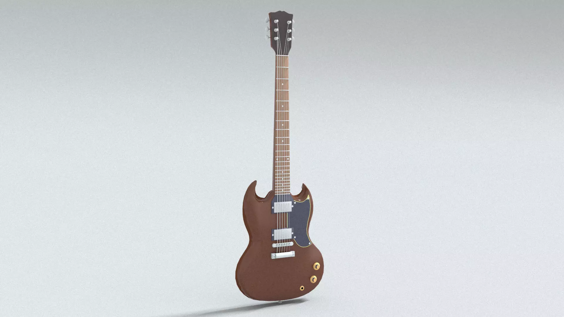 laos SG Style Guitar Low-poly 3D model_1