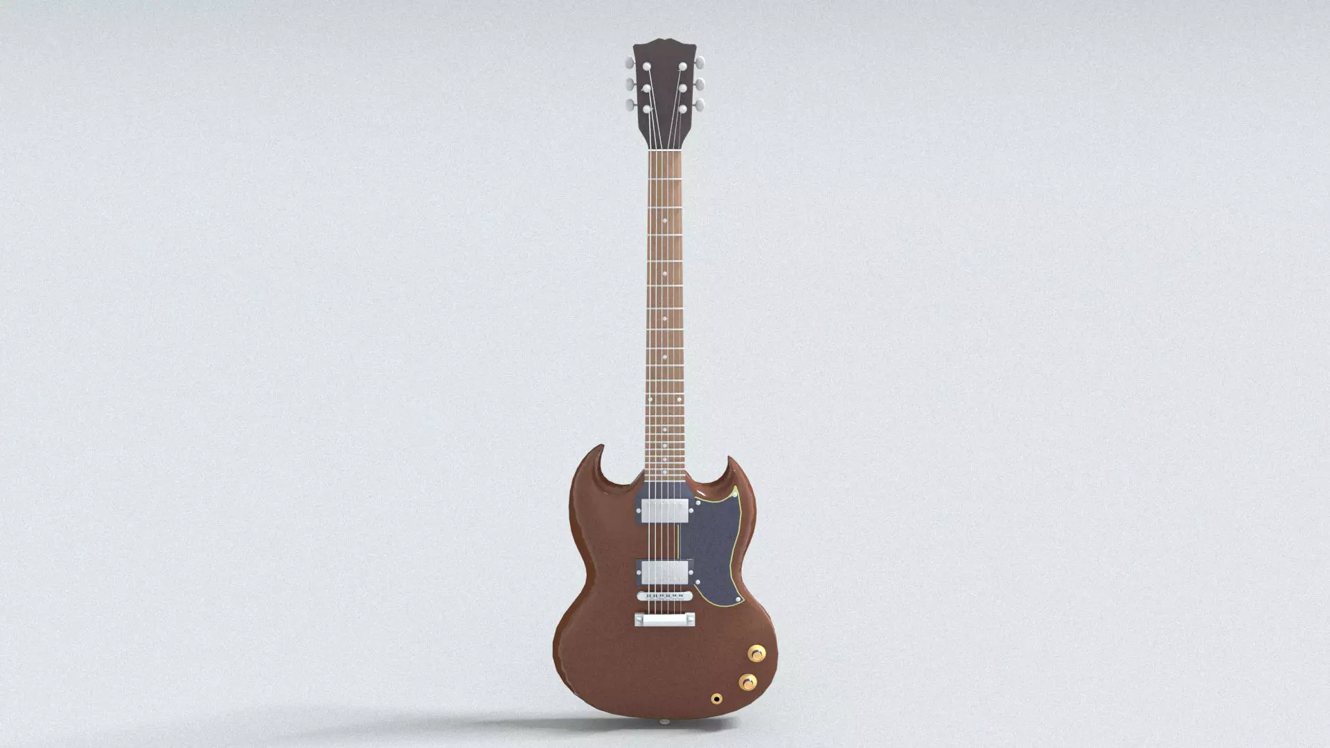 laos SG Style Guitar Low-poly 3D model_0