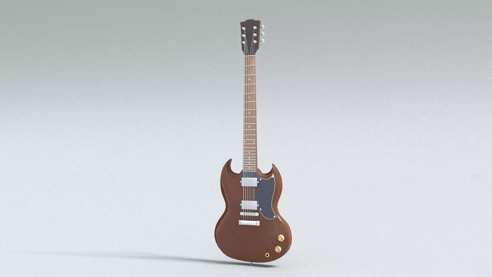 laos SG Style Guitar Low-poly 3D model_2