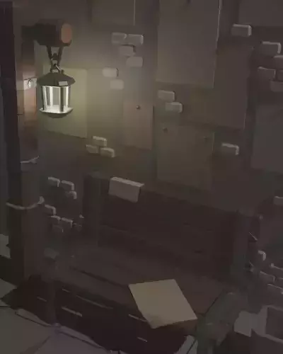 Dark London Atmospheric 3D Scene in Blender