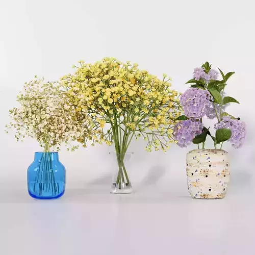 Flowe bouquets 01 3D model