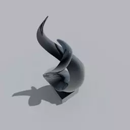 abstract metal statue Free 3D model