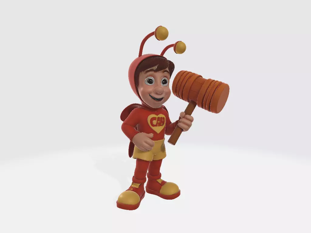 El Chavo del Ocho Cartoon El Chapulin Colorado Model 01 3D print model