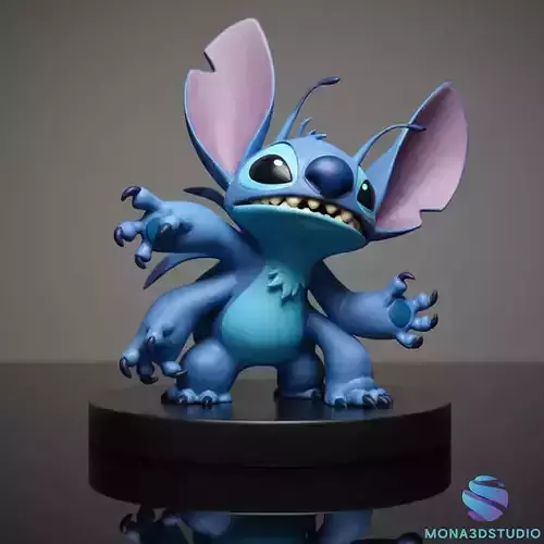 Stitch Four-Armed Power-Up 3D Printable