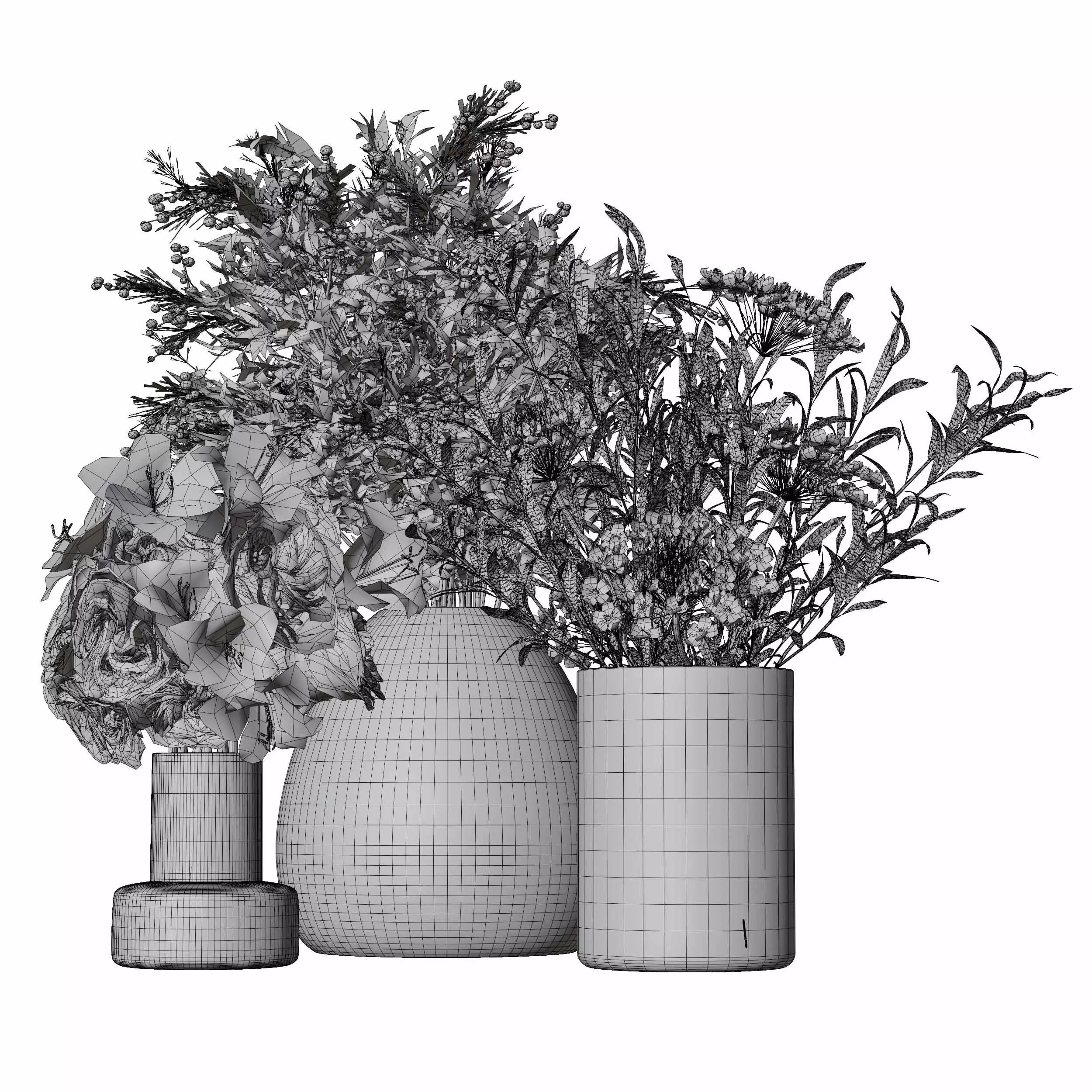 Flowe bouquets 04 3D model_5