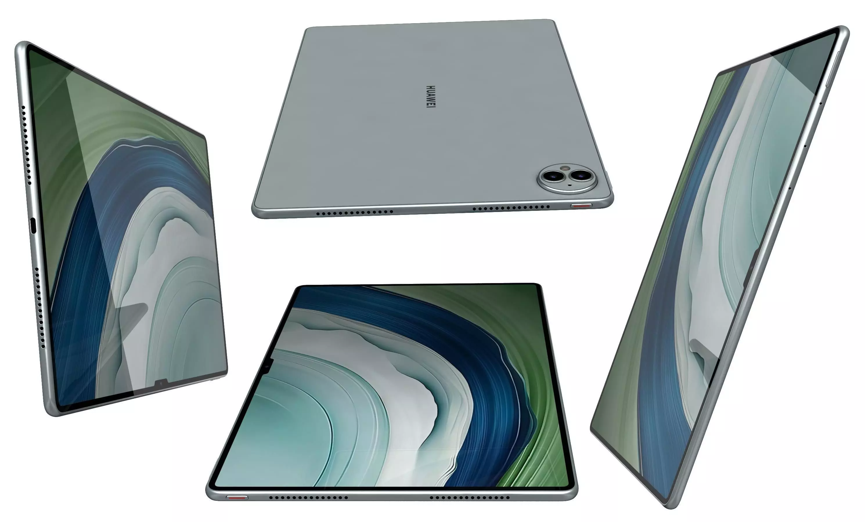 Huawei MatePad Pro 13 2 Green High Poly 3D model_7