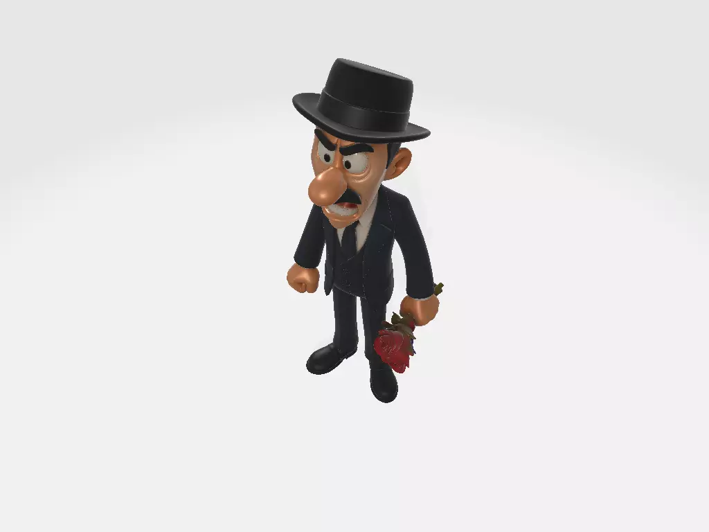 El Chavo del Ocho Cartoon Professor Girafales Model 02 3D print model_4