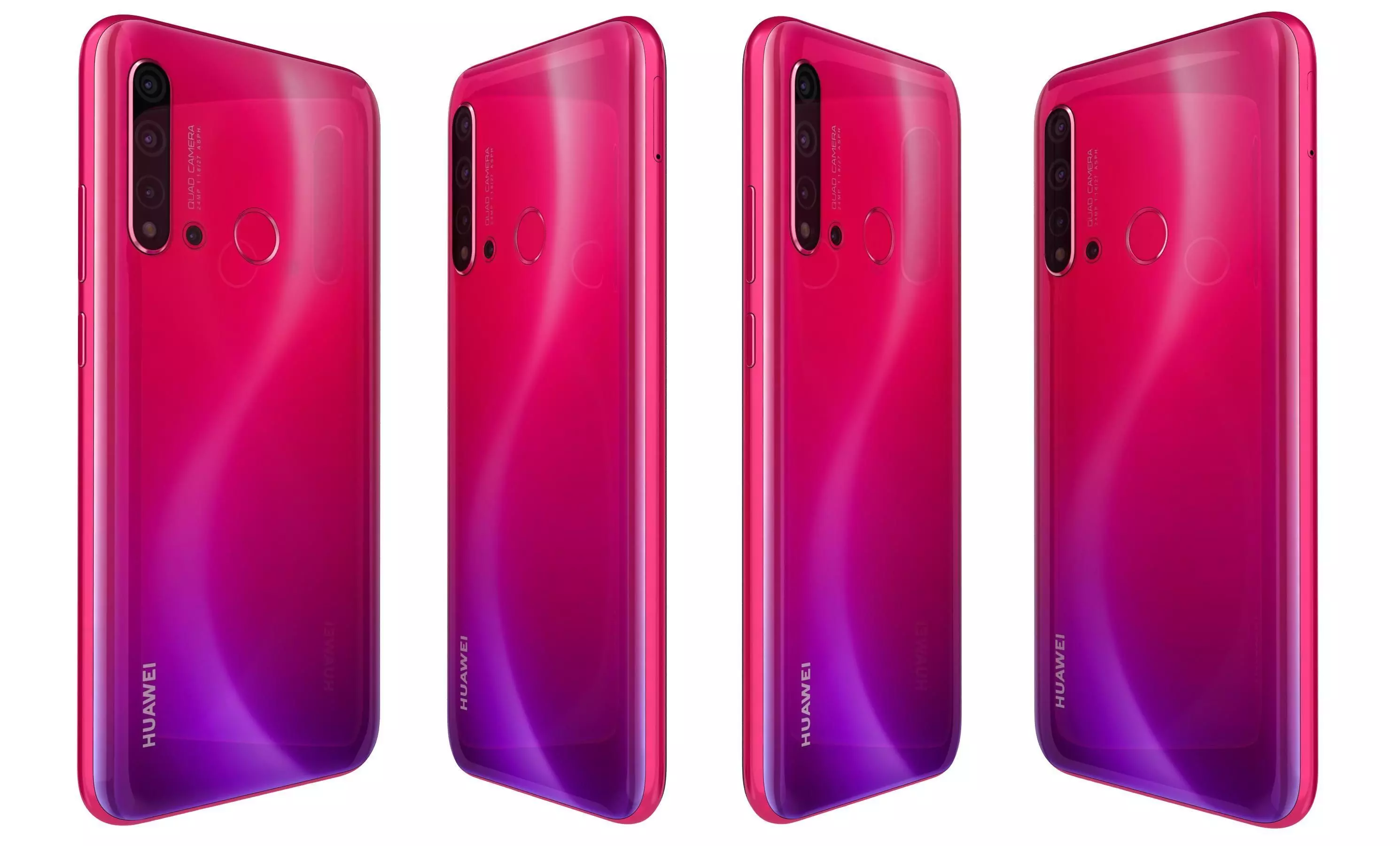 Huawei Nova 5i Red High Poly 3D model_21