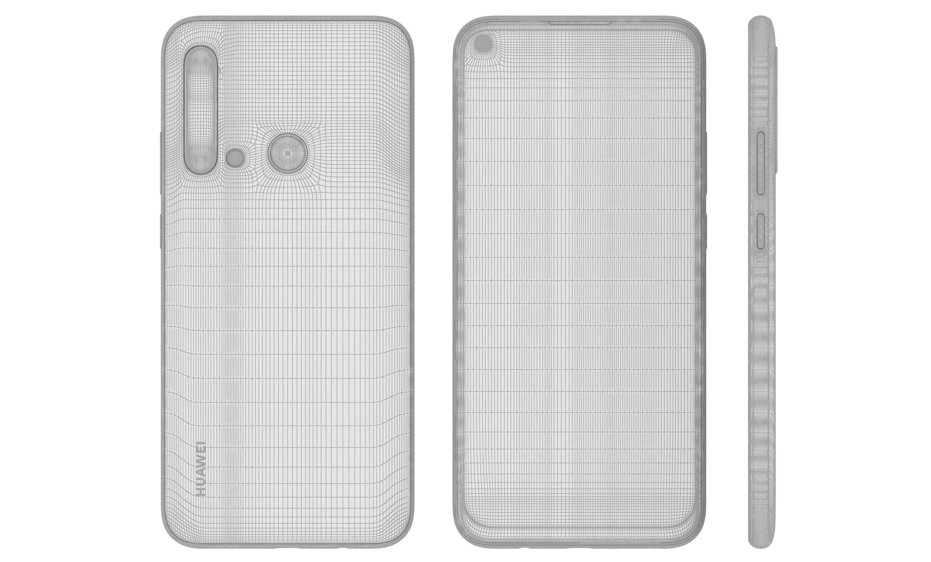 Huawei Nova 5i Red High Poly 3D model_12