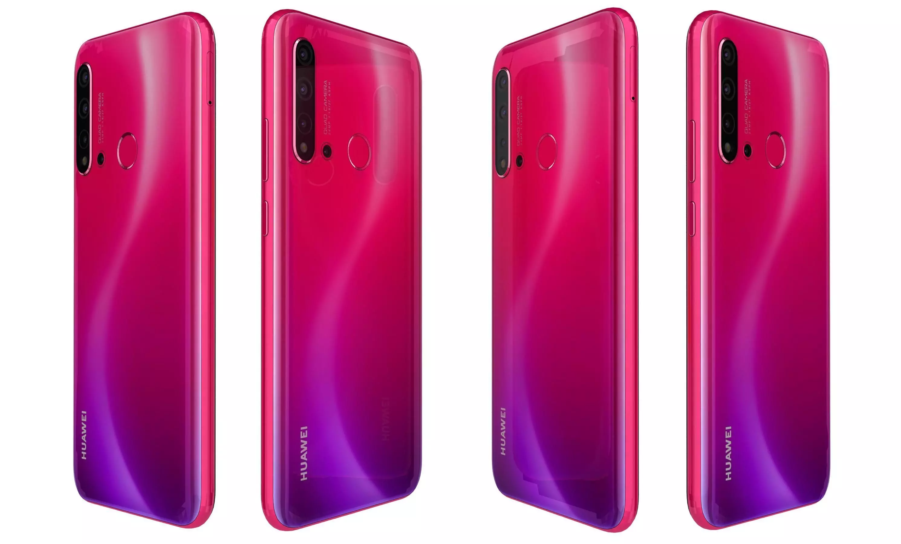 Huawei Nova 5i Red High Poly 3D model_27