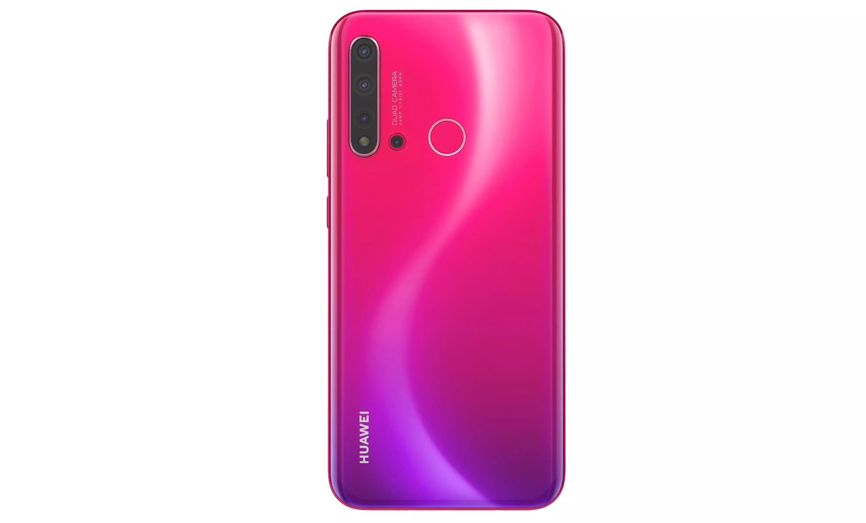 Huawei Nova 5i Red High Poly 3D model_1