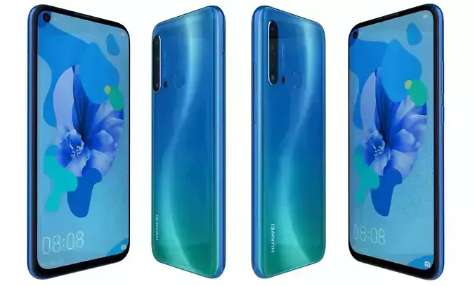 Huawei Nova 5i Gradient Blue High Poly 