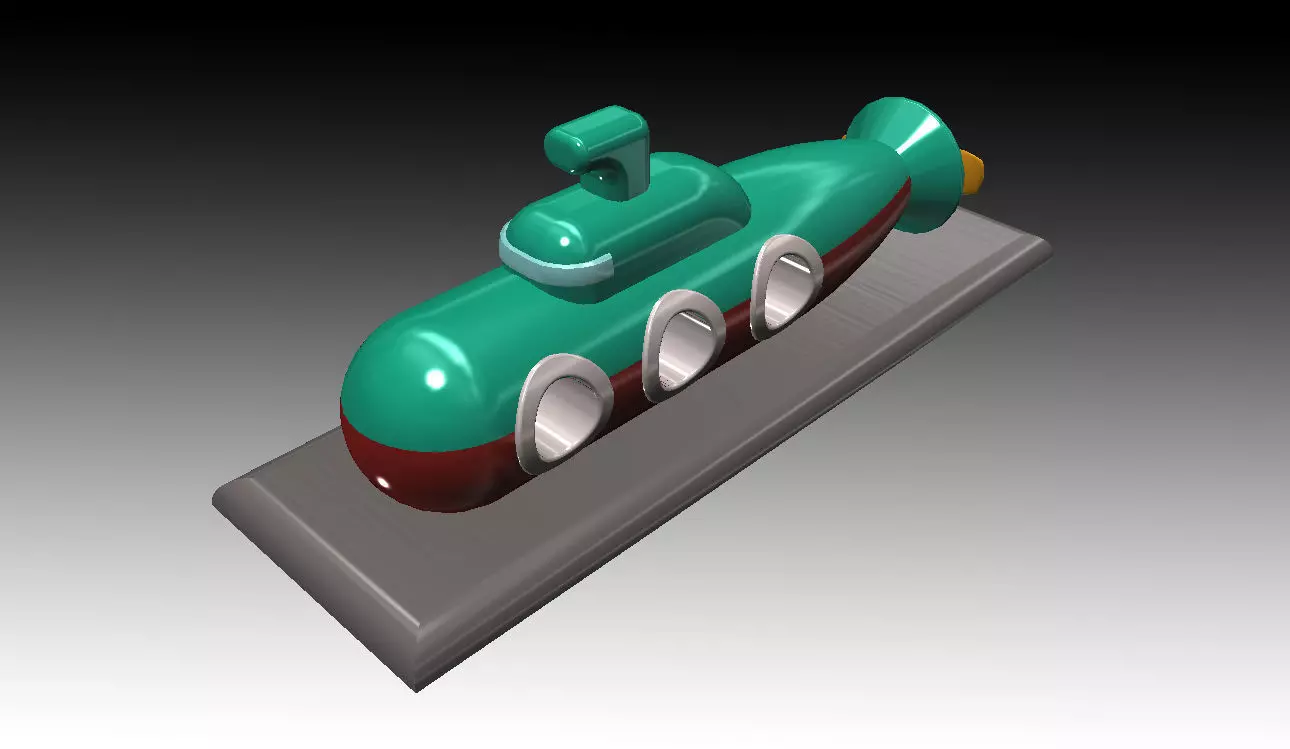 Aquarium Ornaments submarine 3D print model