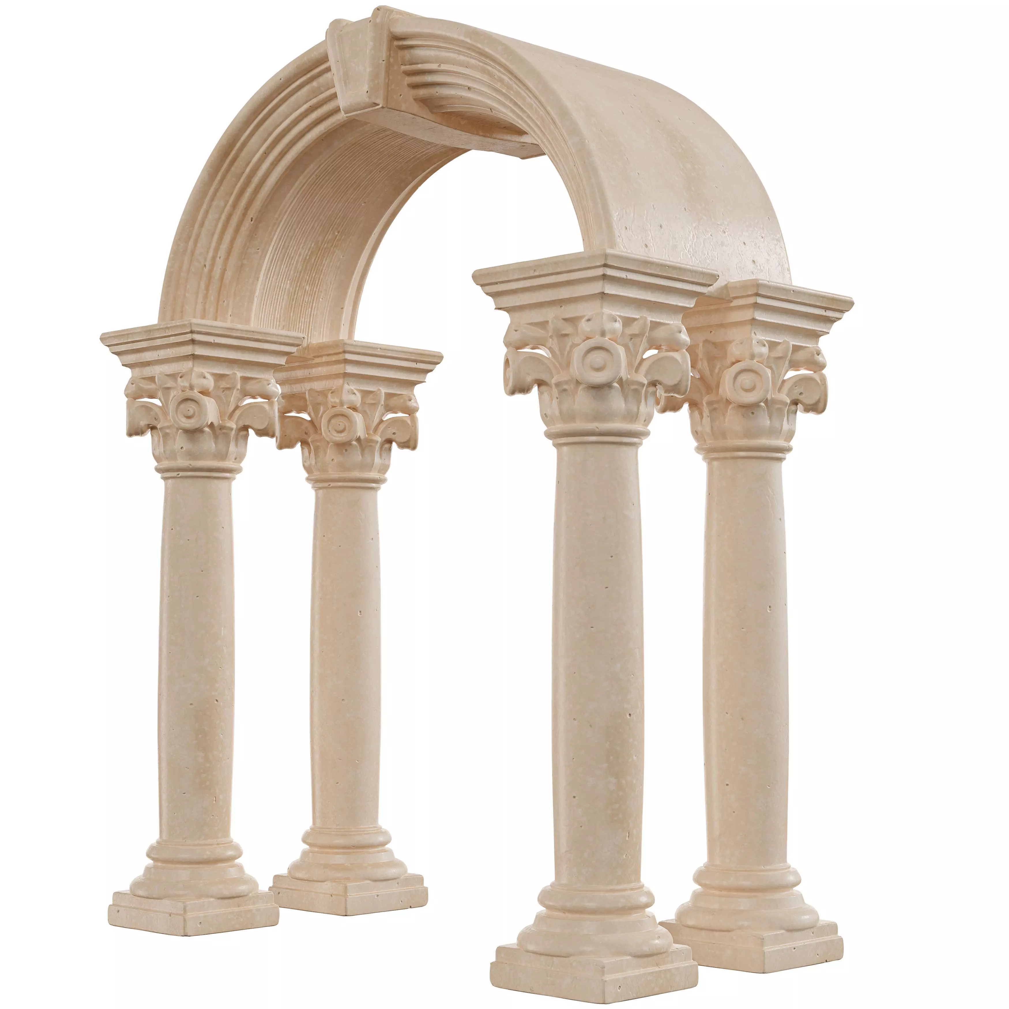 Classical ARC01 Ornate Arches with Corinthian Columns Low-poly 3D model_7