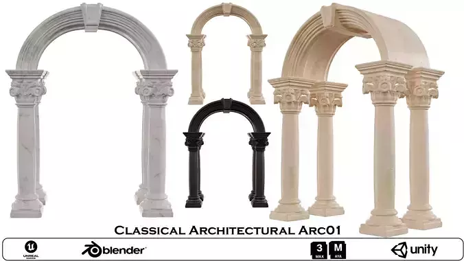 Classical ARC01 Ornate Arches with Corinthian Columns