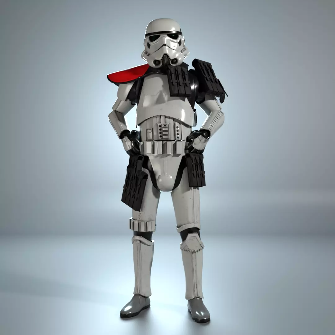 Stormtrooper Imperial assets Low-poly 3D model_28