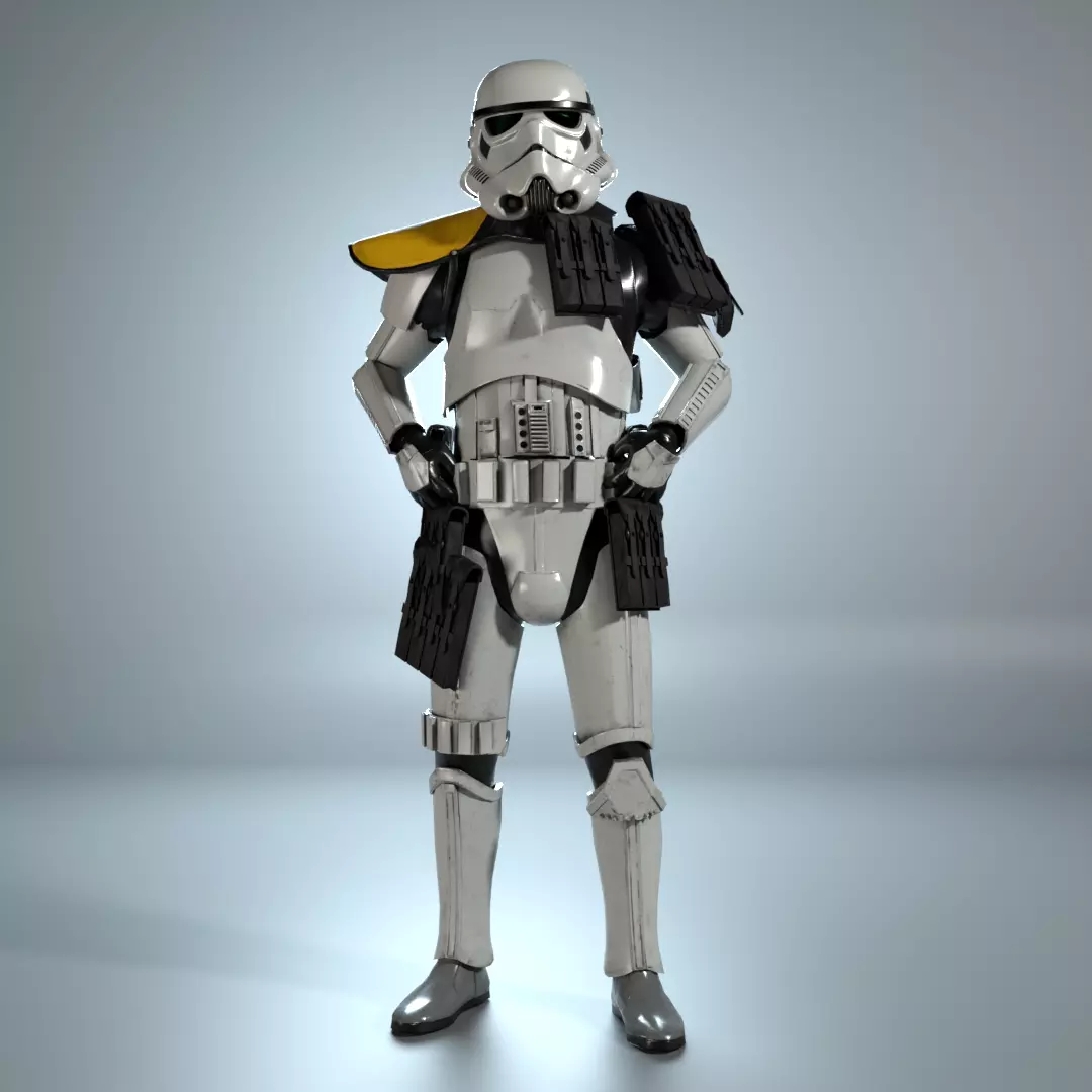 Stormtrooper Imperial assets Low-poly 3D model_31