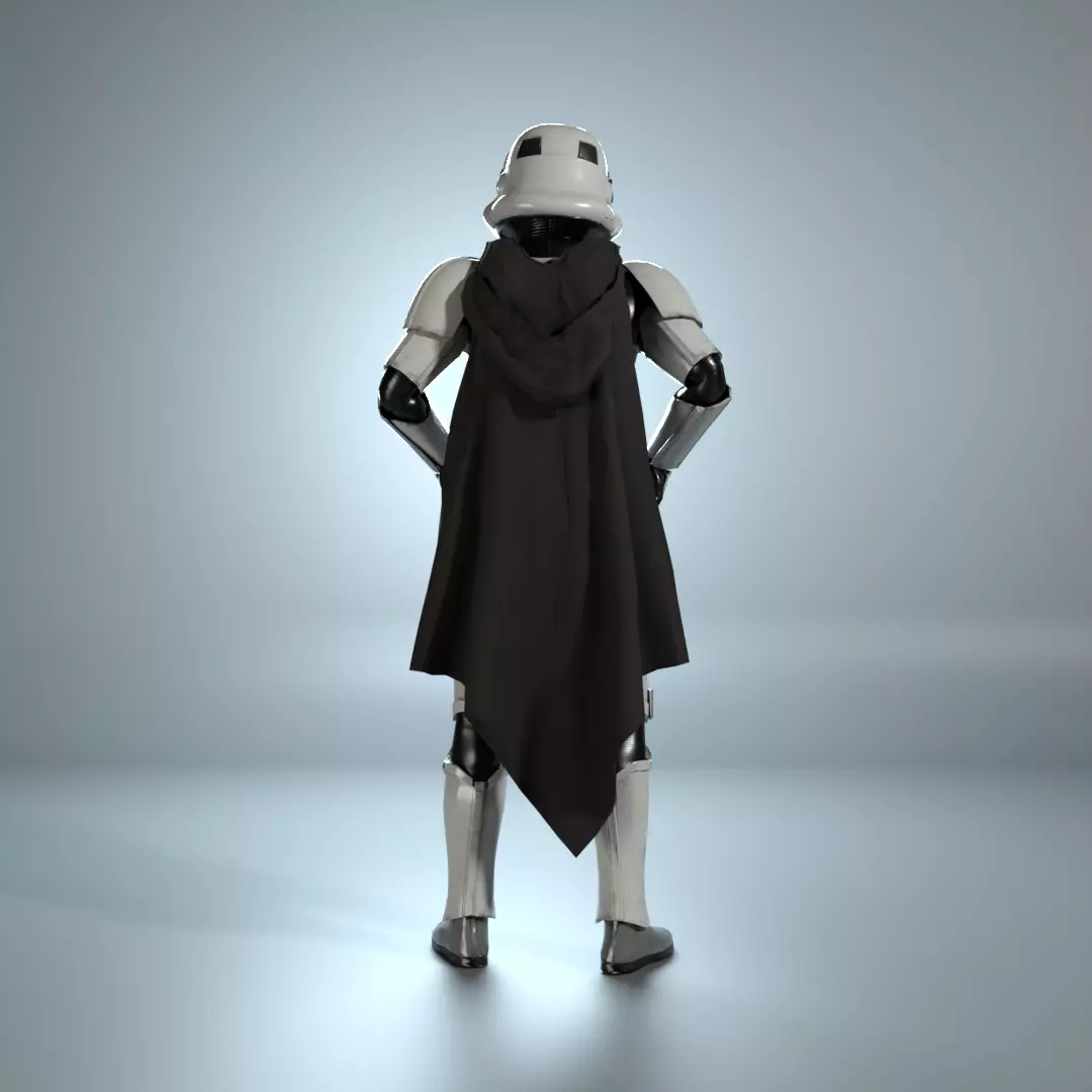 Stormtrooper Imperial assets Low-poly 3D model_14