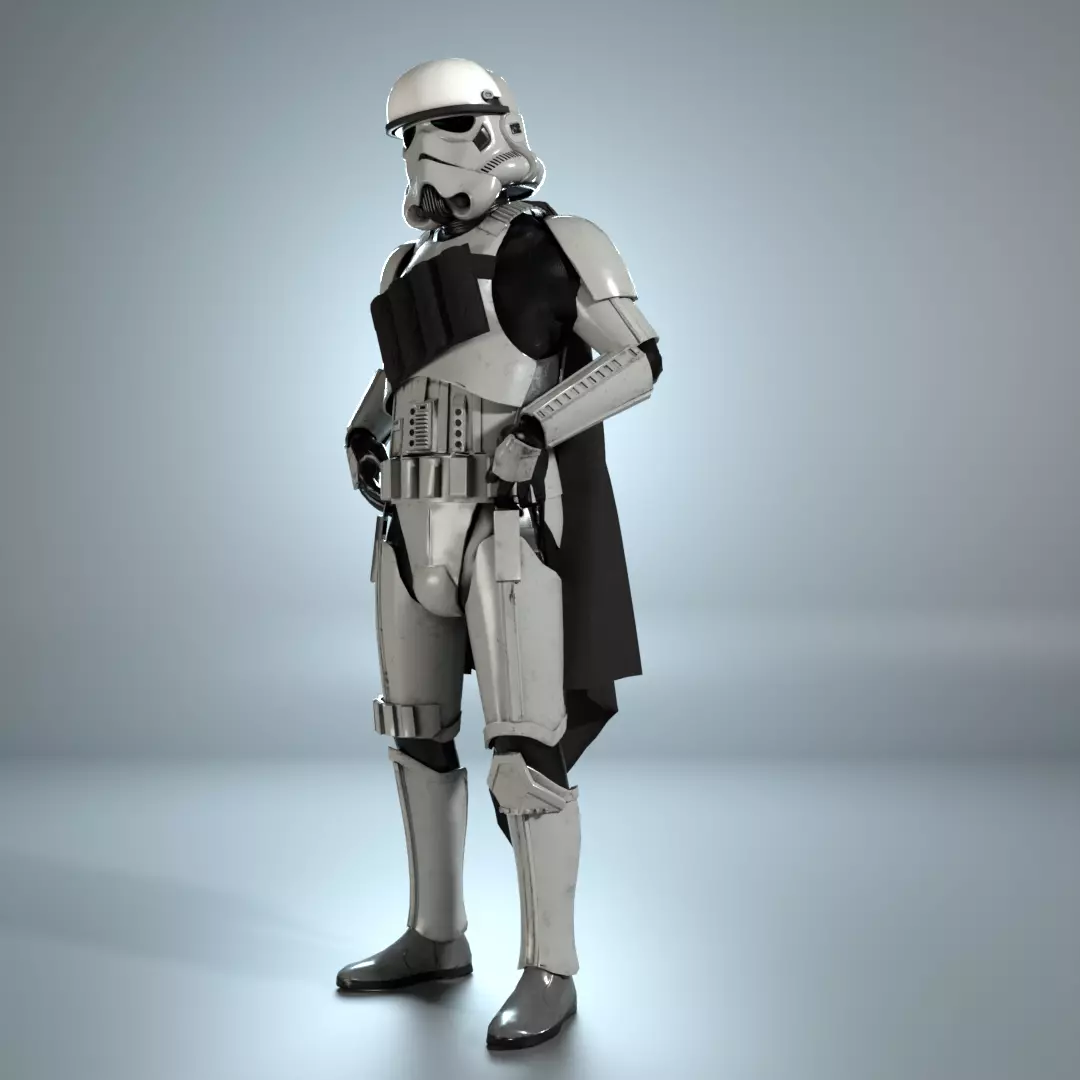 Stormtrooper Imperial assets Low-poly 3D model_13