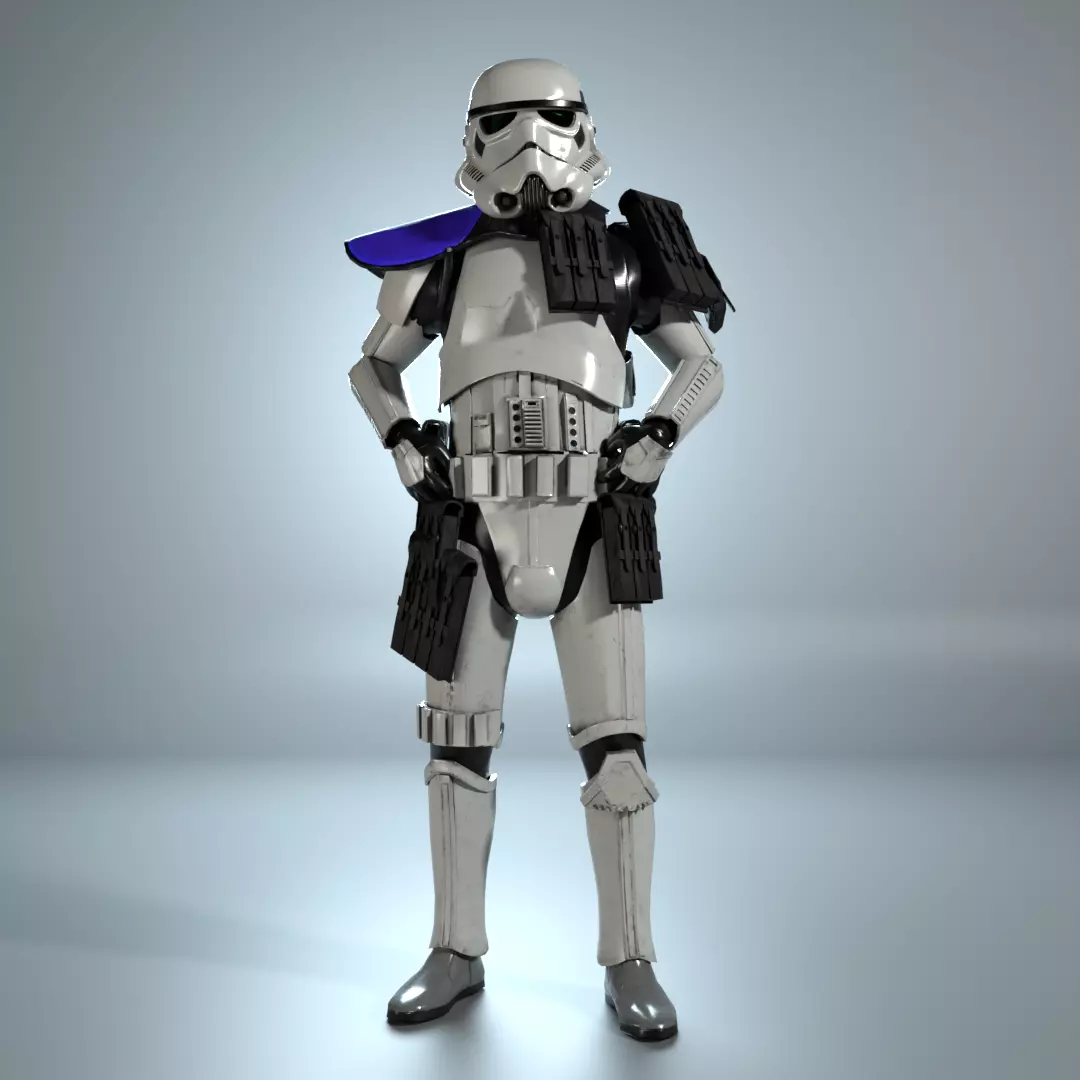 Stormtrooper Imperial assets Low-poly 3D model_25