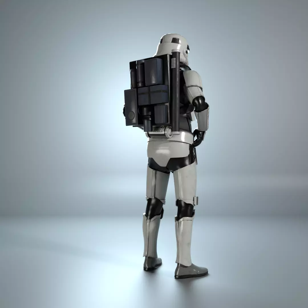 Stormtrooper Imperial assets Low-poly 3D model_23