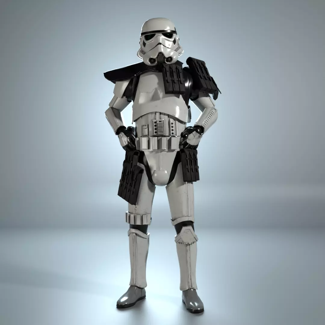 Stormtrooper Imperial assets Low-poly 3D model_18