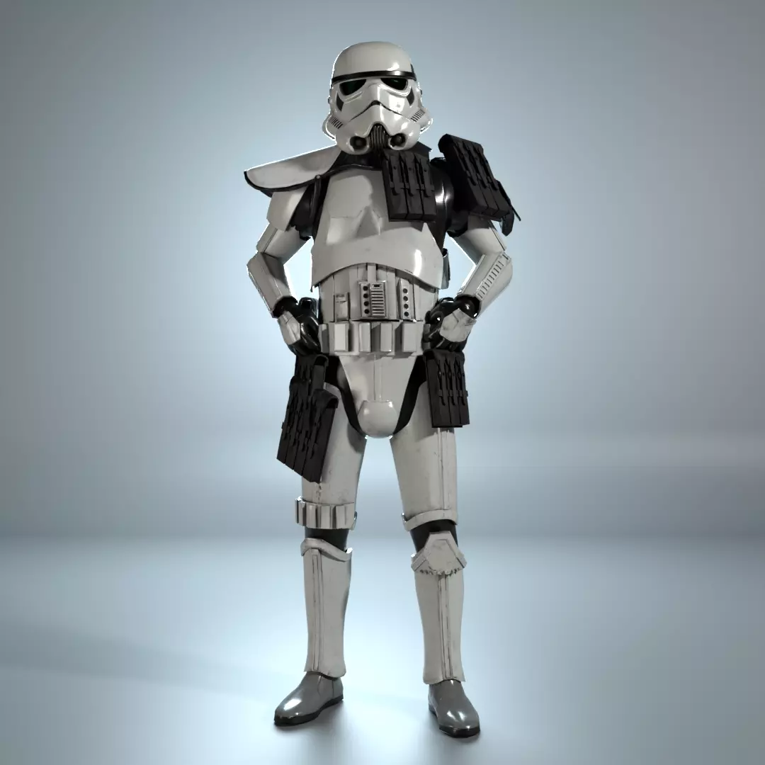 Stormtrooper Imperial assets Low-poly 3D model_29