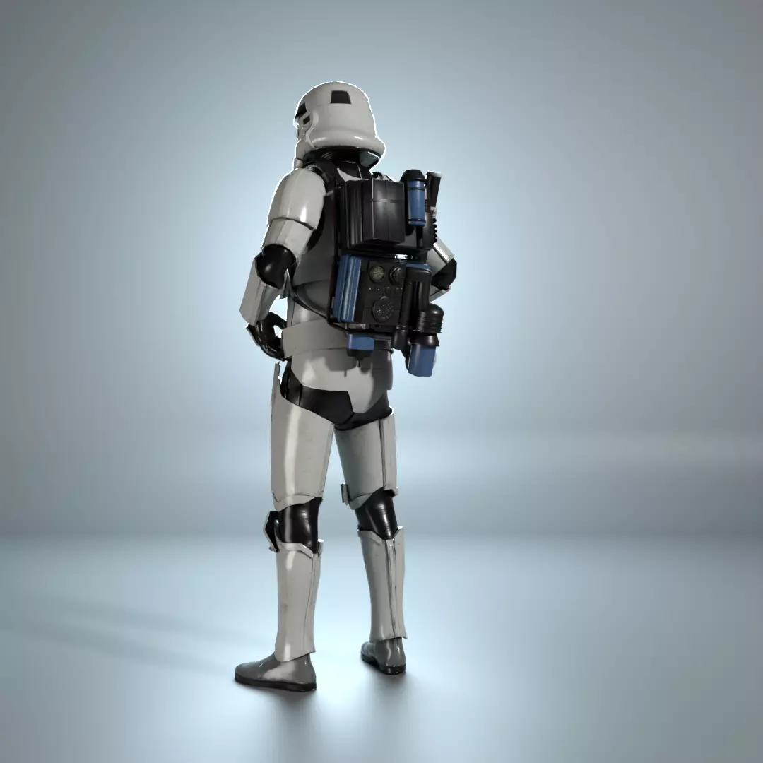 Stormtrooper Imperial assets Low-poly 3D model_2