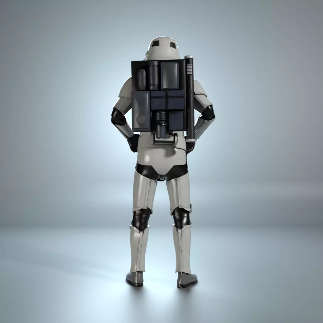 Stormtrooper Imperial assets Low-poly 3D model_24