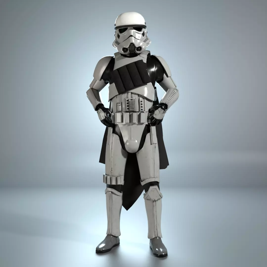 Stormtrooper Imperial assets Low-poly 3D model_16