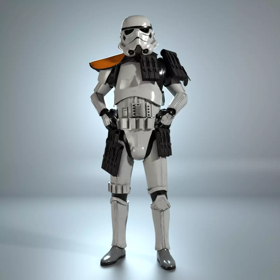 Stormtrooper Imperial assets Low-poly 3D model_27