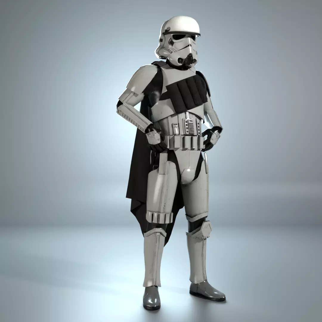Stormtrooper Imperial assets Low-poly 3D model_15