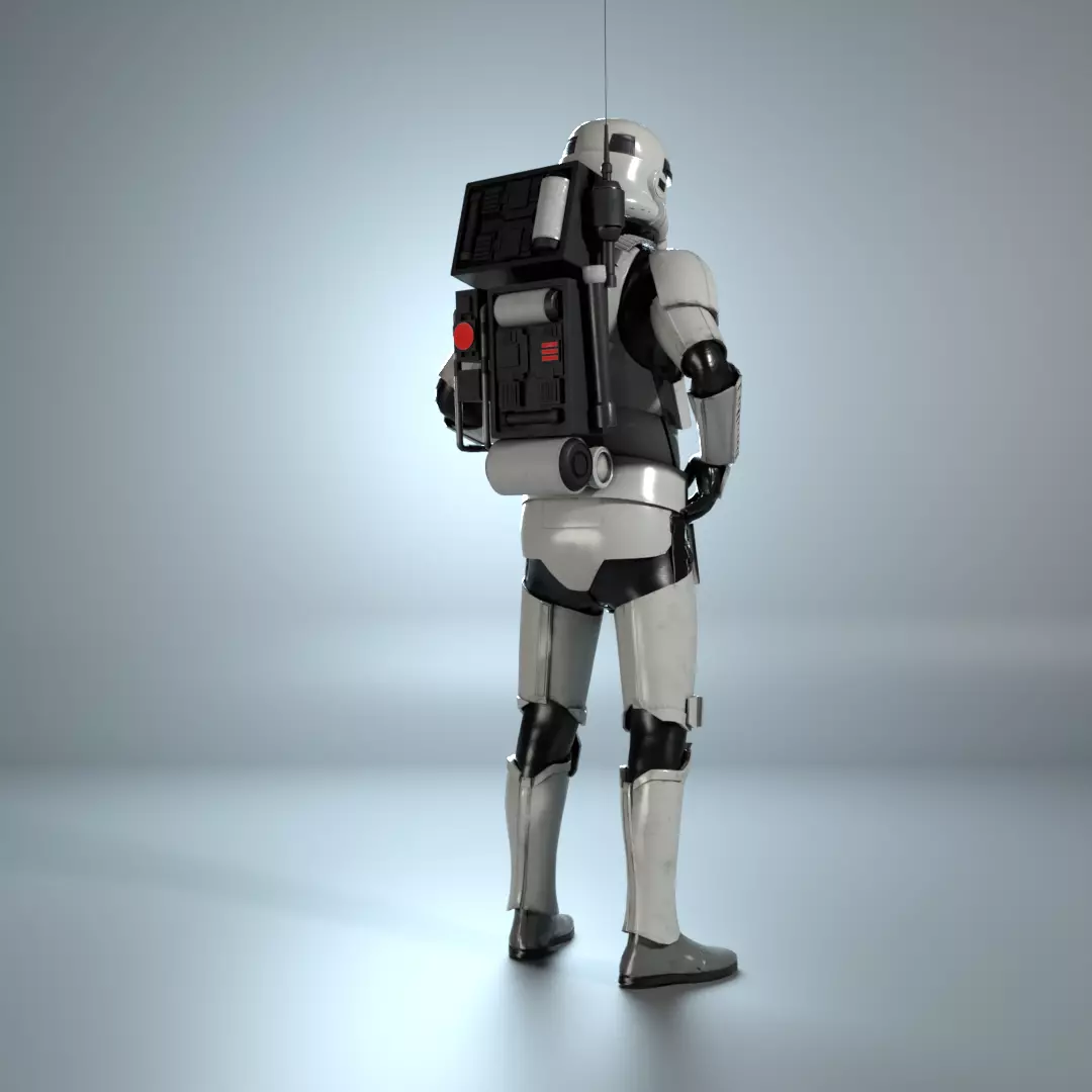 Stormtrooper Imperial assets Low-poly 3D model_10
