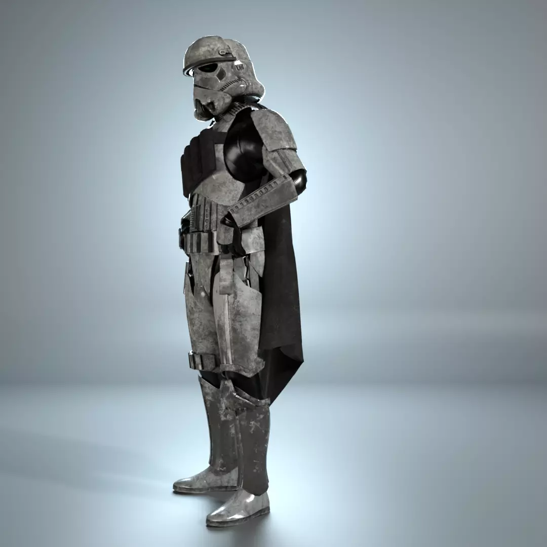 Stormtrooper Imperial assets Low-poly 3D model_17