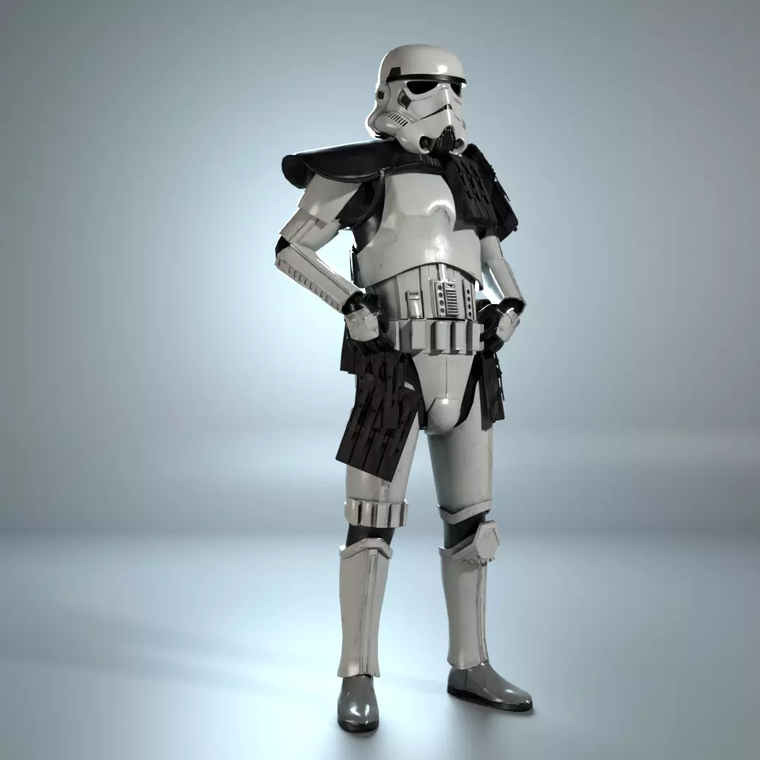 Stormtrooper Imperial assets Low-poly 3D model_21