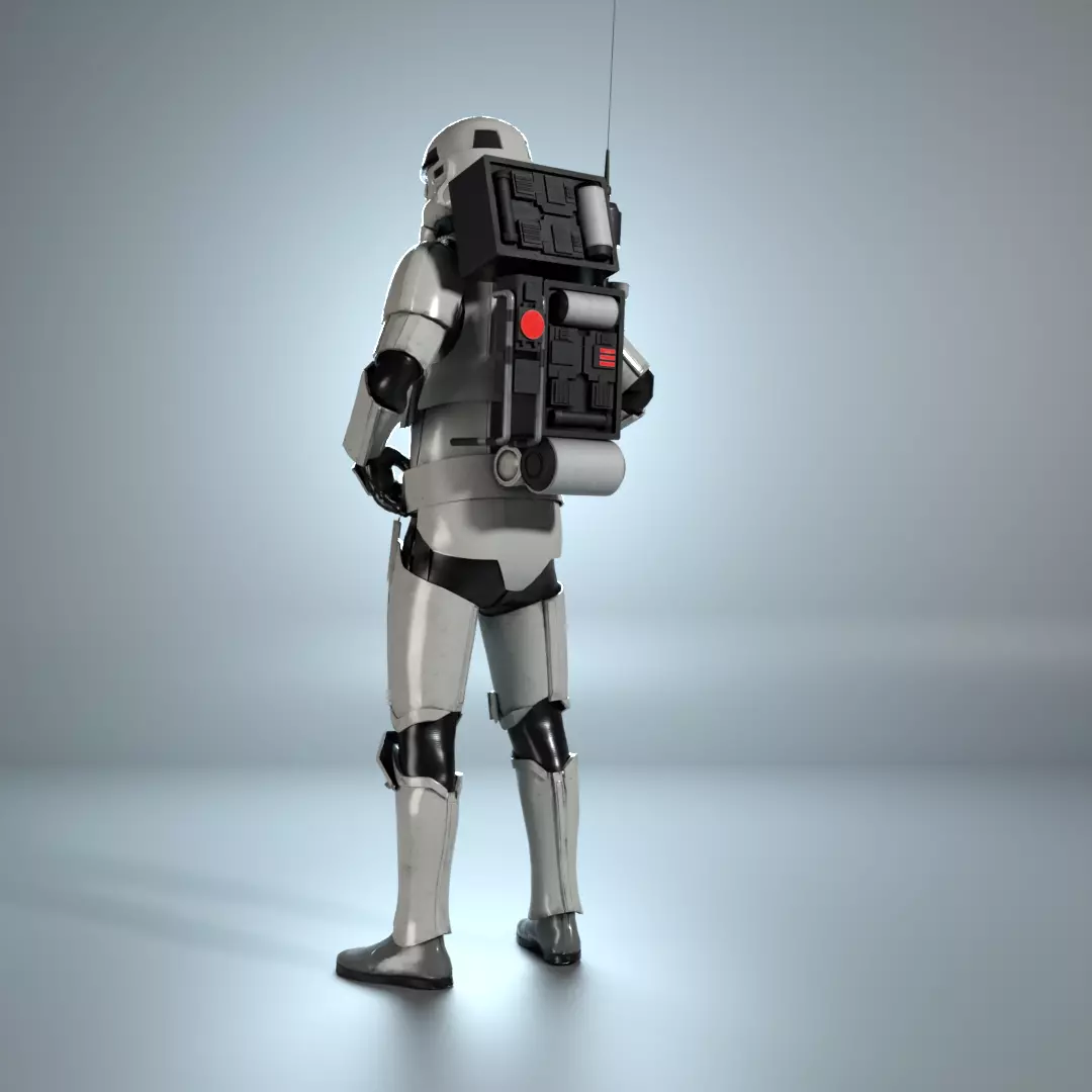 Stormtrooper Imperial assets Low-poly 3D model_12
