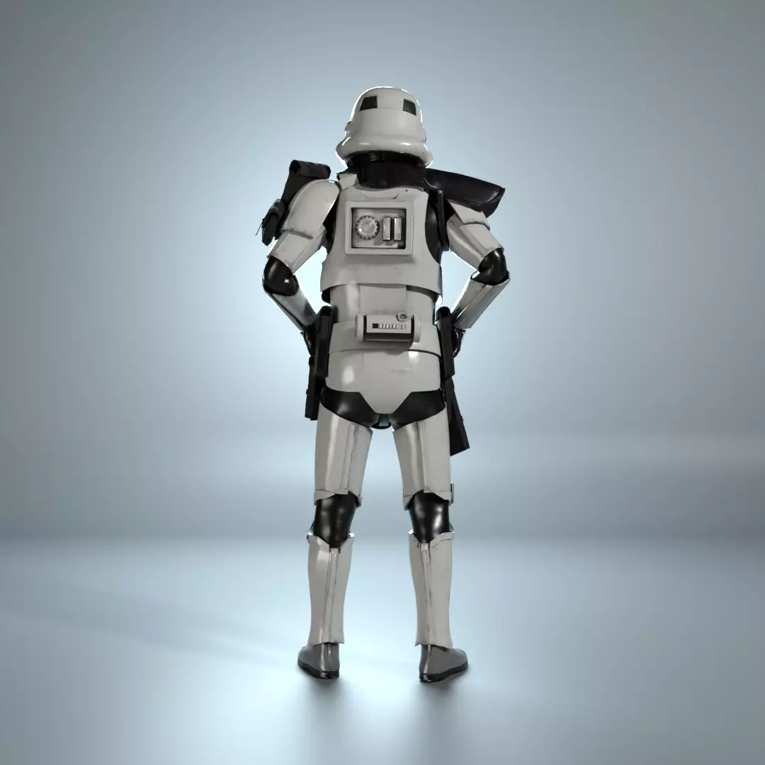 Stormtrooper Imperial assets Low-poly 3D model_20