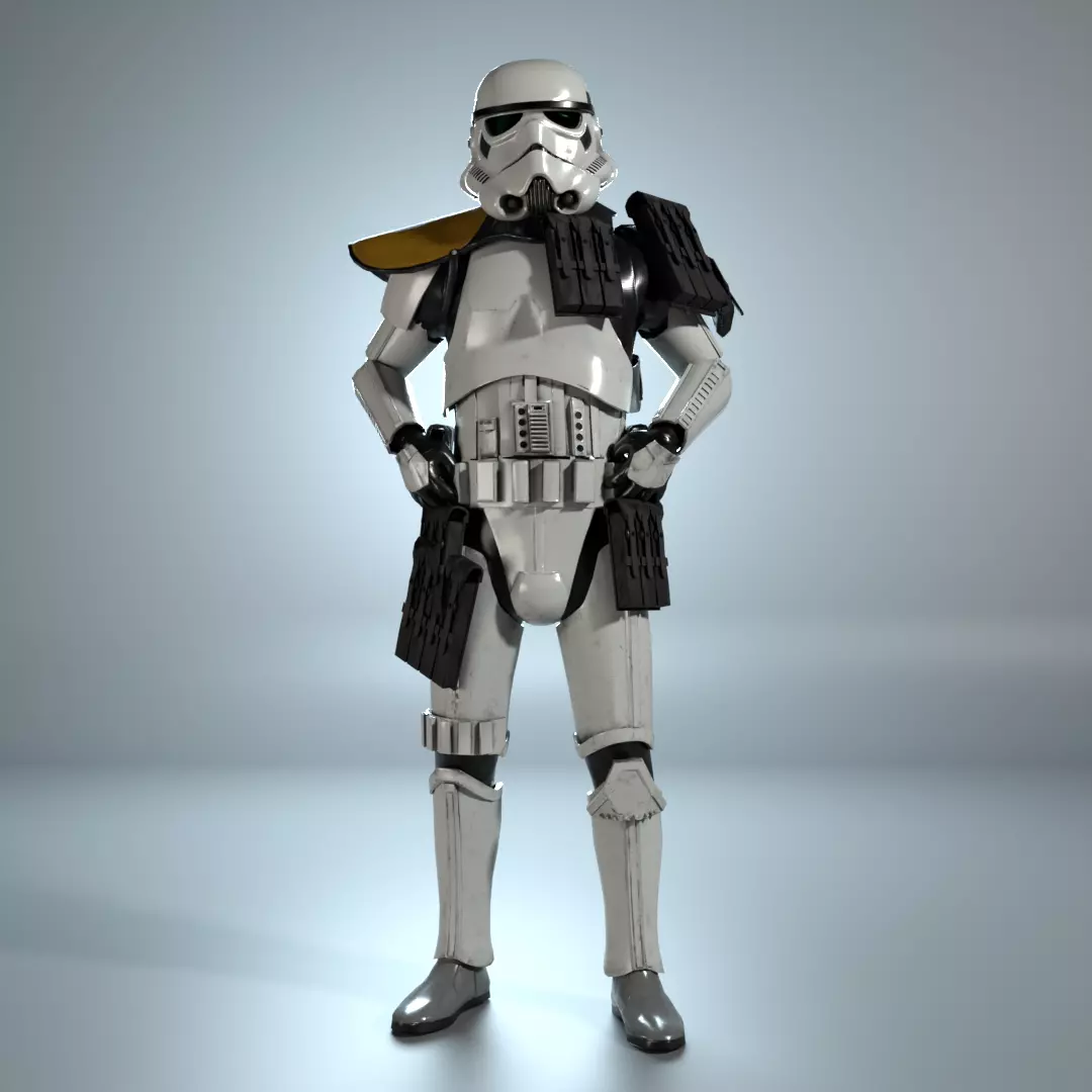Stormtrooper Imperial assets Low-poly 3D model_26