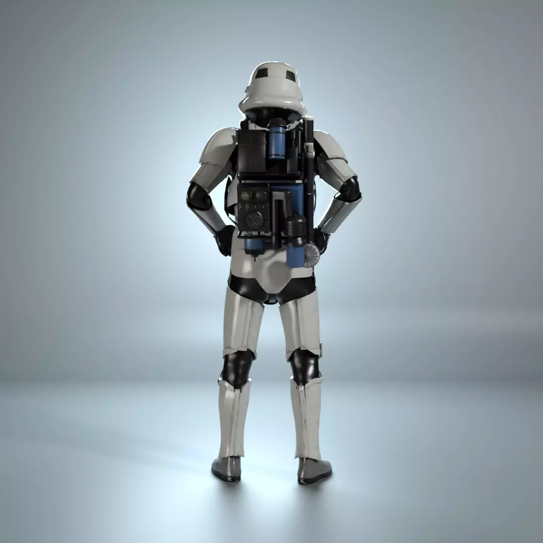 Stormtrooper Imperial assets Low-poly 3D model_3