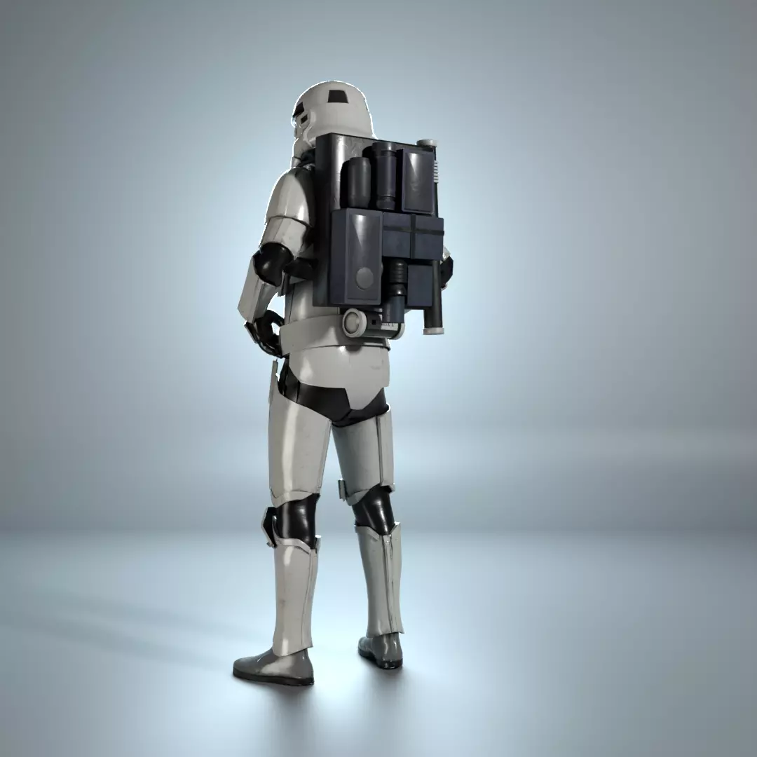 Stormtrooper Imperial assets Low-poly 3D model_22