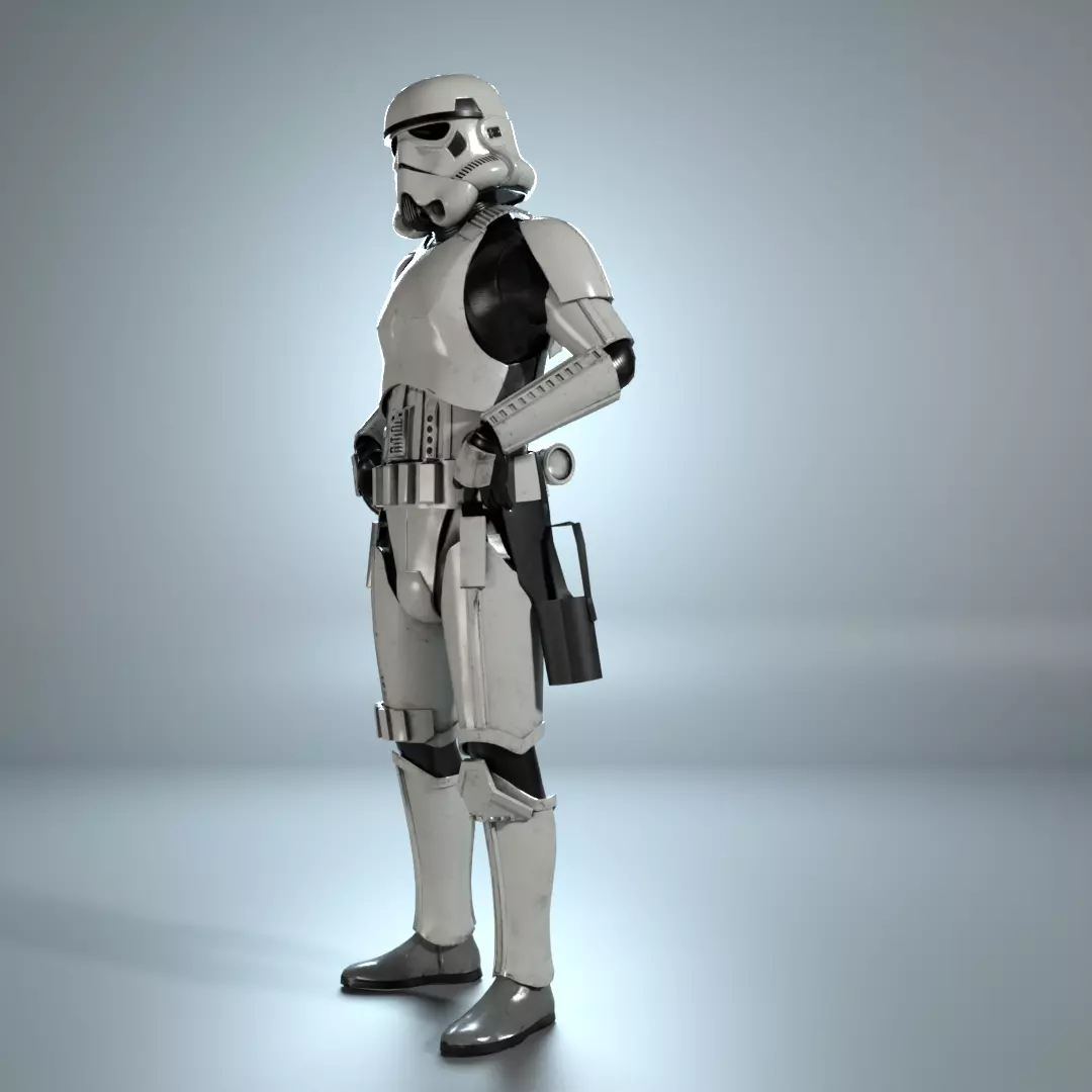 Stormtrooper Imperial assets Low-poly 3D model_6