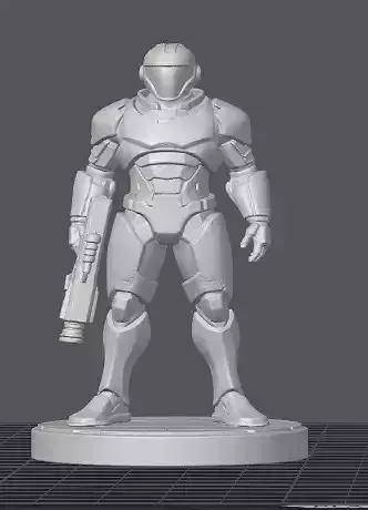 SciFi Armored Trooper STL - Printable Action Figure Miniature