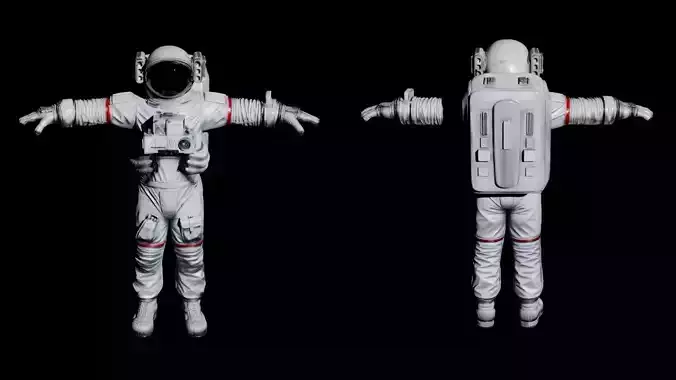ASTRONAUT SPACESUIT CHARACTER HIGH QUALITY T POSE MODEL