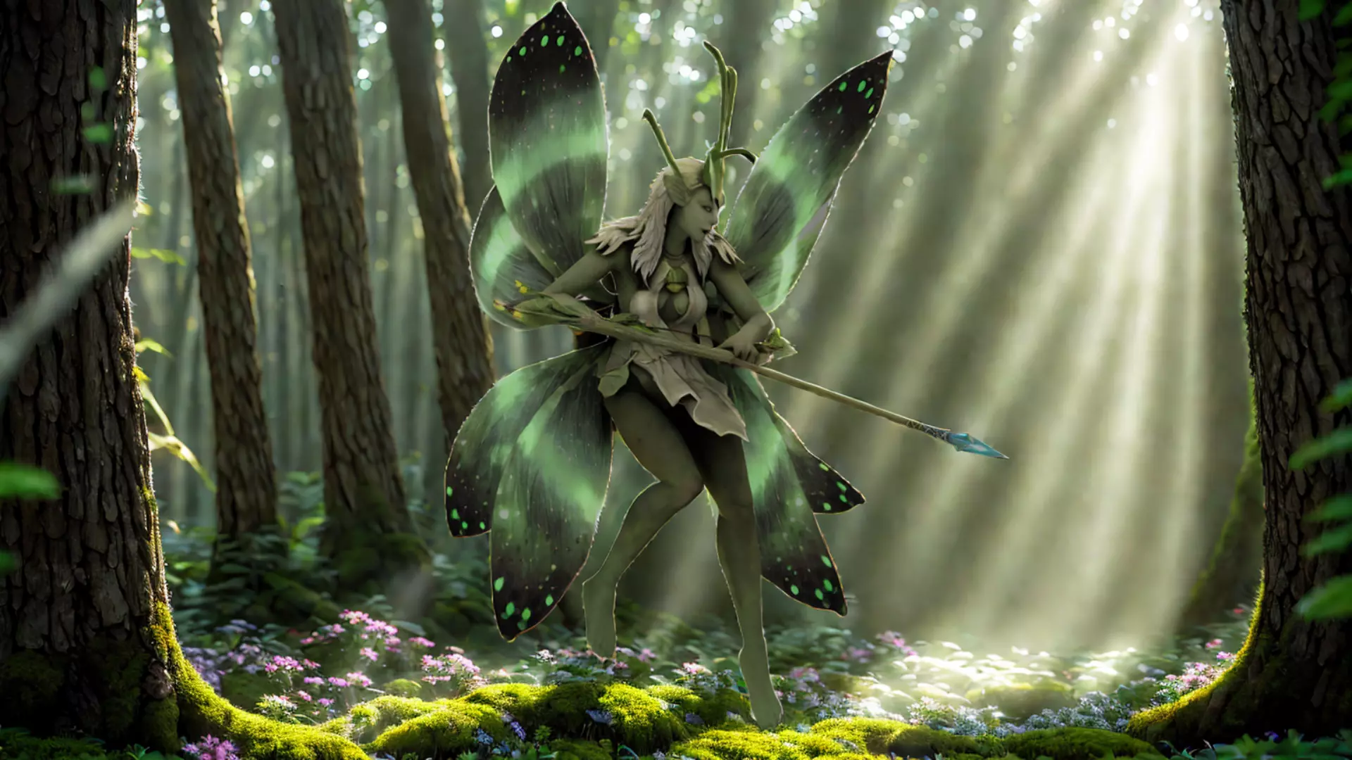 Forest Guardian Fairy Fantasy  Character 3D Model Low-poly 3D model_2
