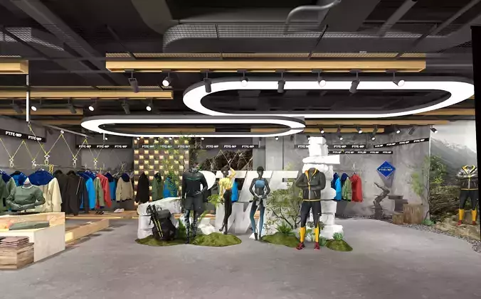 outdoor clothing store 3D model