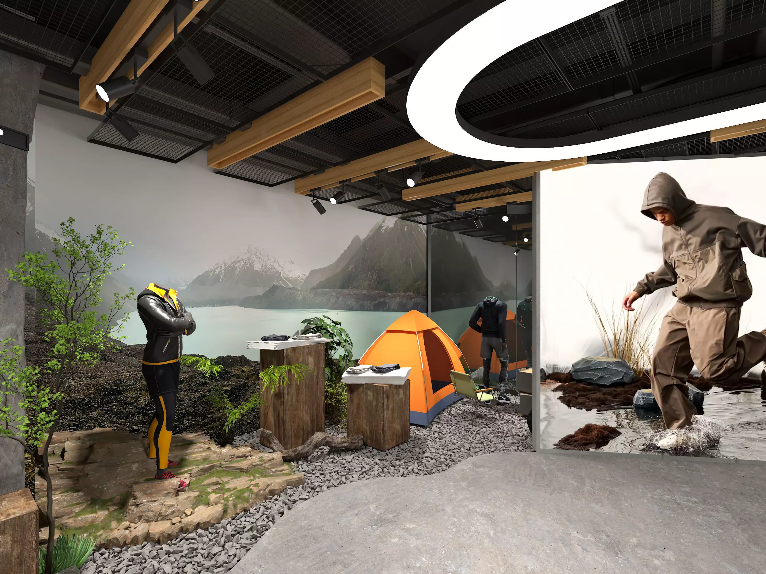 outdoor clothing store 3D model 3D model_4