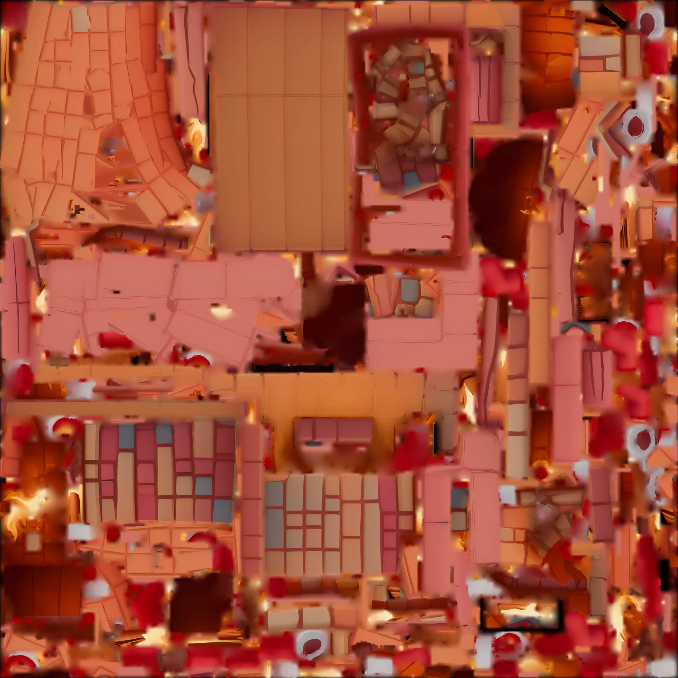 Christmas Fireplace Stockings 3D Model Cozy Holiday Scene Low-poly 3D model_1