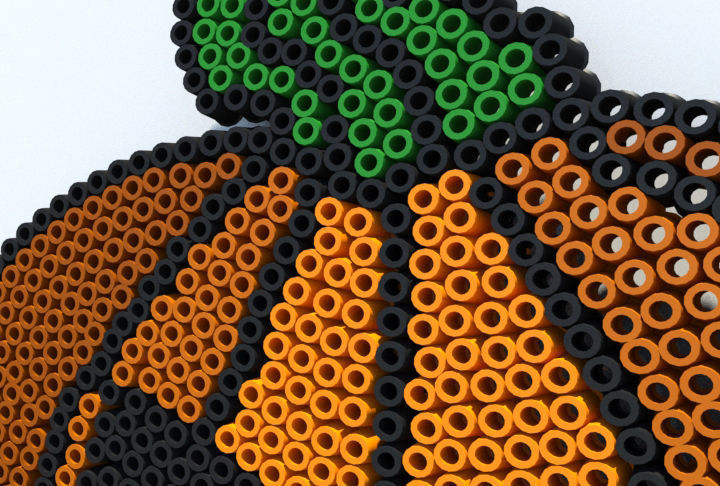 Perler Bead Halloween Pumpkin 3D model_2