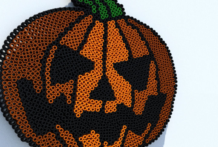 Perler Bead Halloween Pumpkin 3D model_1